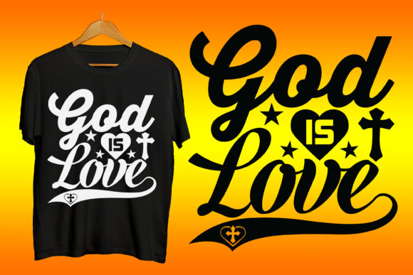 Bible Verse Quote God is Love SVG: Graphics & Print Templates