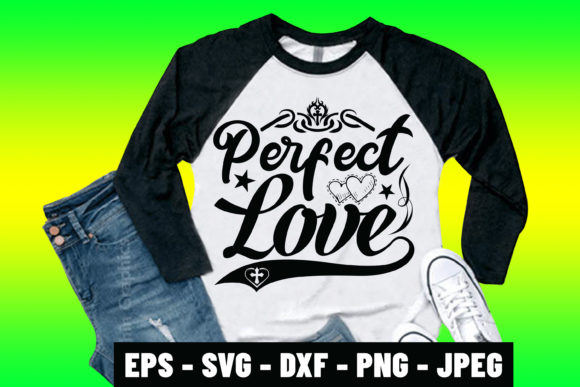 Bible Verse Quote Perfect Love Design: Graphics & Print Templates