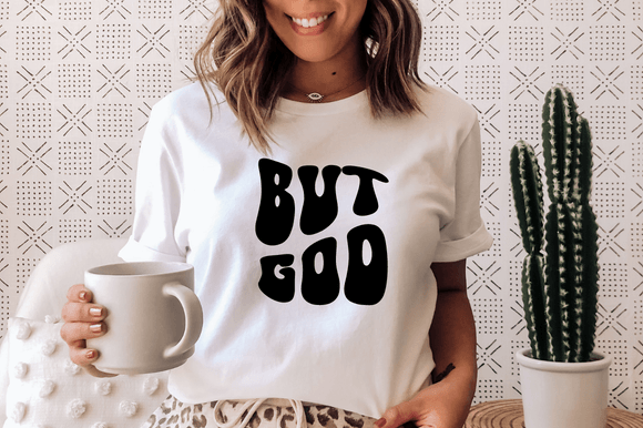 But God SVG Wavy Text: Graphics for Faith Crafts