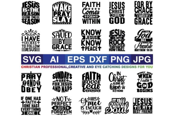 Christian Jesus SVG Designs Bundle for Branding