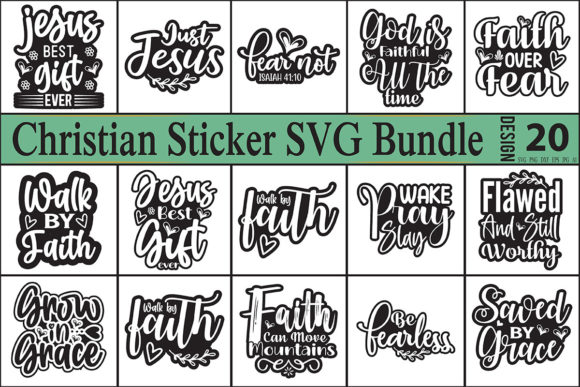 Christian Sticker SVG Bundle: Crafting Faith-Based Bundles