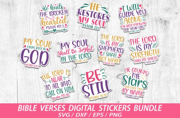 Christian Stickers Bundle SVG: Graphics for Faith Crafts
