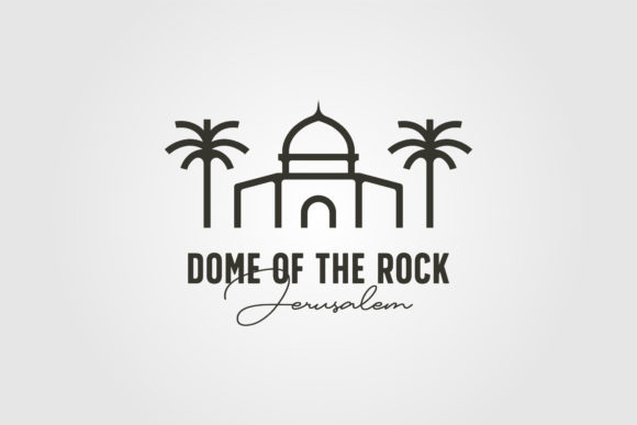 Dome of the Rock Minimal Logo Vector: Graphics & Logos