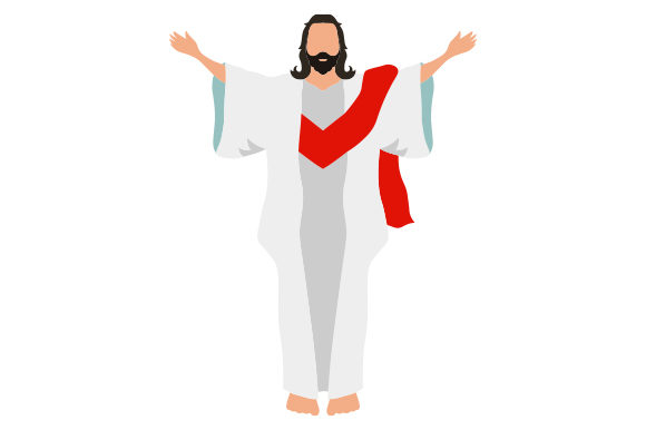Jesus Standing with Arms Wide Open: Religious Crafts Asset
