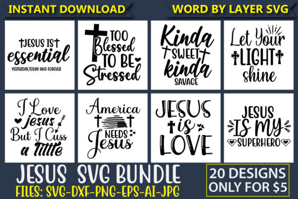 Jesus SVG Bundle Vol.2: Reviewing Faith Bundles for Sales