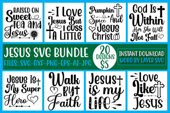 Jesus SVG Bundle Vol.3: Faith Bundles for Sellers