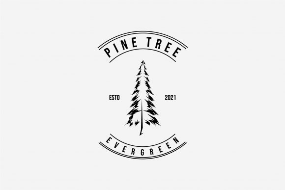 Minimalist Emblem Pine Tree Outdoor Logo Graphics Freebies