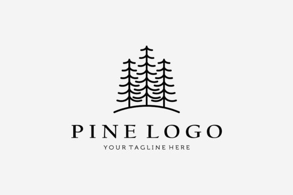 Minimalist Flat Pine Tree Forest Logo: Graphics & Logos Review