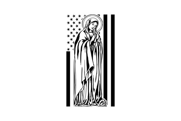 Religion Woman American Flag PNG & SVG Graphics Logos